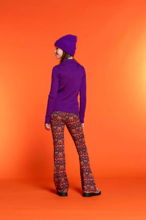 Meisjes Geisha Fashion Geisha Meisjes Flared Legging Met Print 31660K-20 Paars