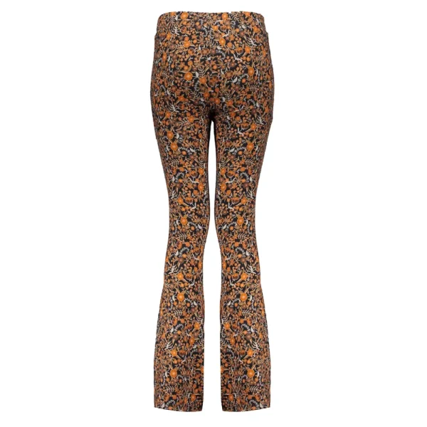 Meisjes Geisha Fashion Geisha Meisjes Flared Legging Met Bloemenprint 31557K-60 Zwart