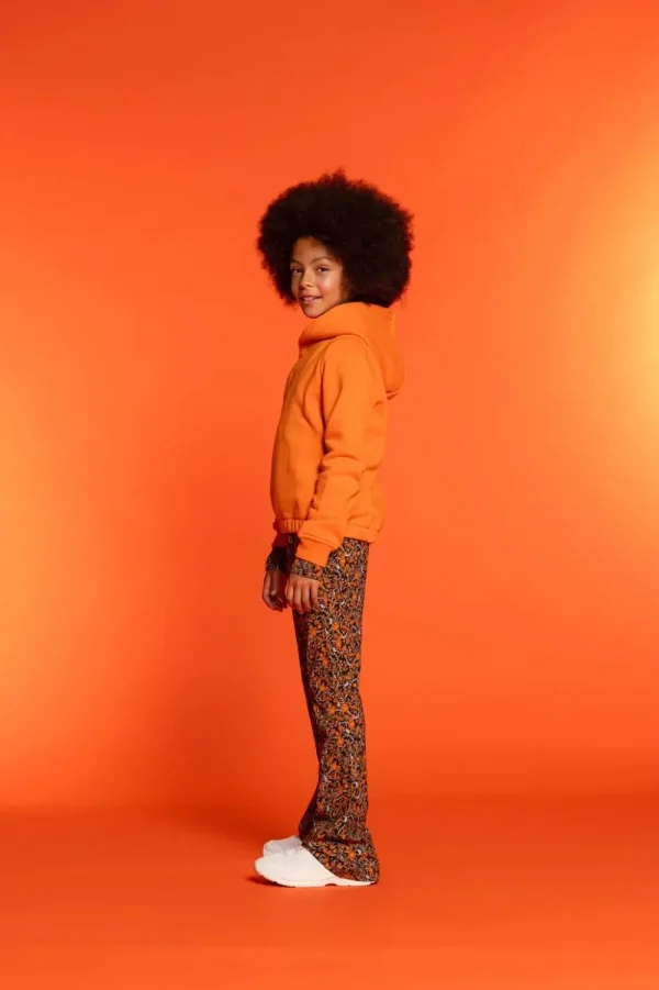 Meisjes Geisha Fashion Geisha Meisjes Flared Legging Met Bloemenprint 31557K-60 Zwart