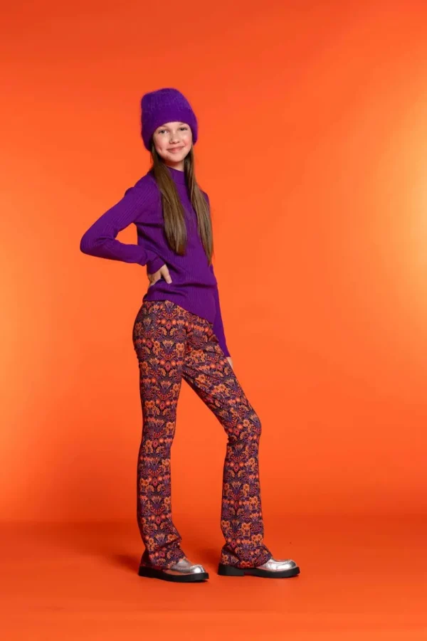 Meisjes Geisha Fashion Geisha Meisjes Flared Legging Met Print 31660K-20 Paars