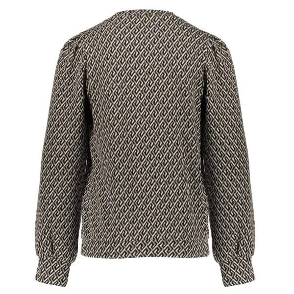 Meisjes Geisha Fashion Geisha Meisjes Jacquard Print Top 32587K-60 Sand