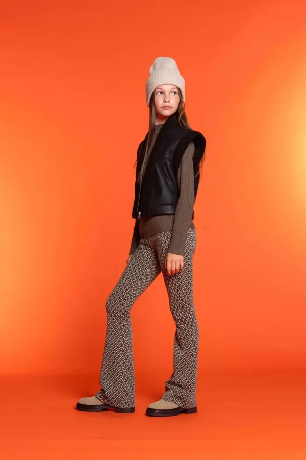 Meisjes Geisha Fashion Geisha Meisjes Jacquard Print Broek 31555K-60 Sand