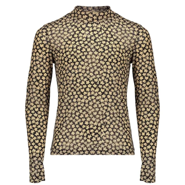 Meisjes Geisha Fashion Geisha Meisjes Mesh Top Met Bloemenprint 32621K-14 Zwart