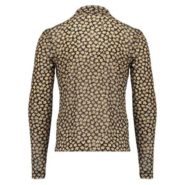 Meisjes Geisha Fashion Geisha Meisjes Mesh Top Met Bloemenprint 32621K-14 Zwart