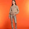Meisjes Geisha Fashion Geisha Meisjes Metallic Snake Print Skinny Jeans 31522K-10 Gold