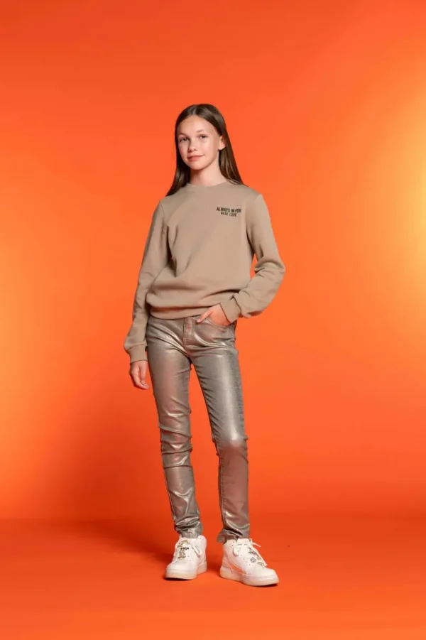 Meisjes Geisha Fashion Geisha Meisjes Metallic Snake Print Skinny Jeans 31522K-10 Gold
