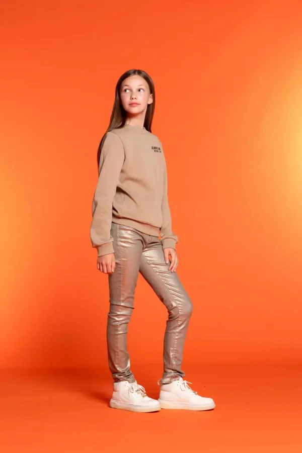 Meisjes Geisha Fashion Geisha Meisjes Metallic Snake Print Skinny Jeans 31522K-10 Gold