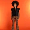 Meisjes Geisha Fashion Geisha Meisjes Pu Leren Gilet 35540K-19 Zwart
