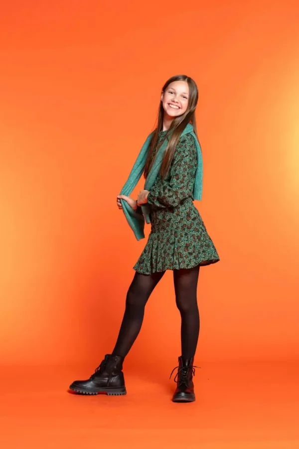 Meisjes Geisha Fashion Geisha Meisjes Skort Met Paisley Print 36540K-60 Emerald