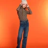 Meisjes Geisha Fashion Geisha Meisjes Straight Fit Jeans Met Riem 31506K-10 Blue Denim