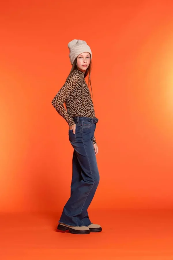 Meisjes Geisha Fashion Geisha Meisjes Straight Fit Jeans Met Riem 31506K-10 Blue Denim