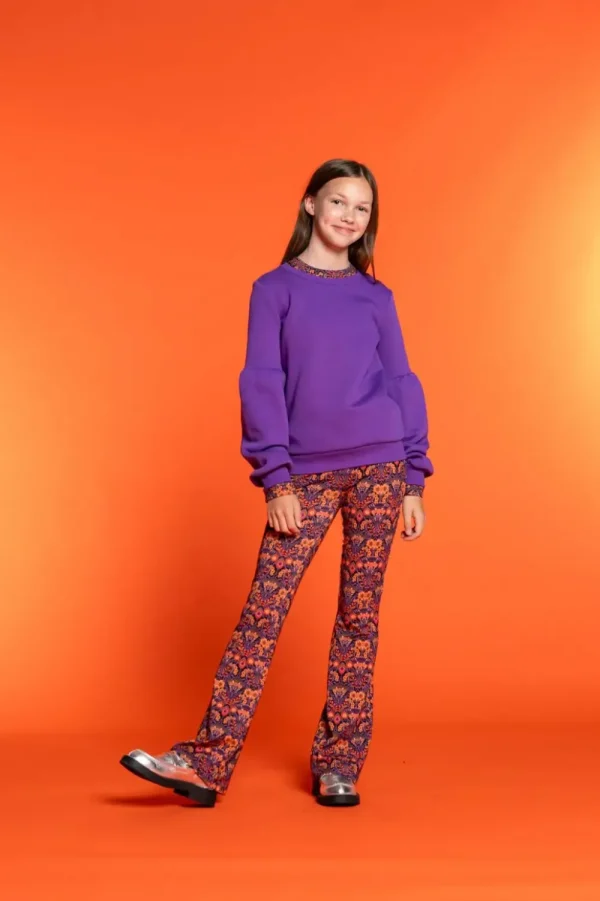 Meisjes Geisha Fashion Geisha Meisjes Sweater Met Ballonmouwen 32612K-41 Paars