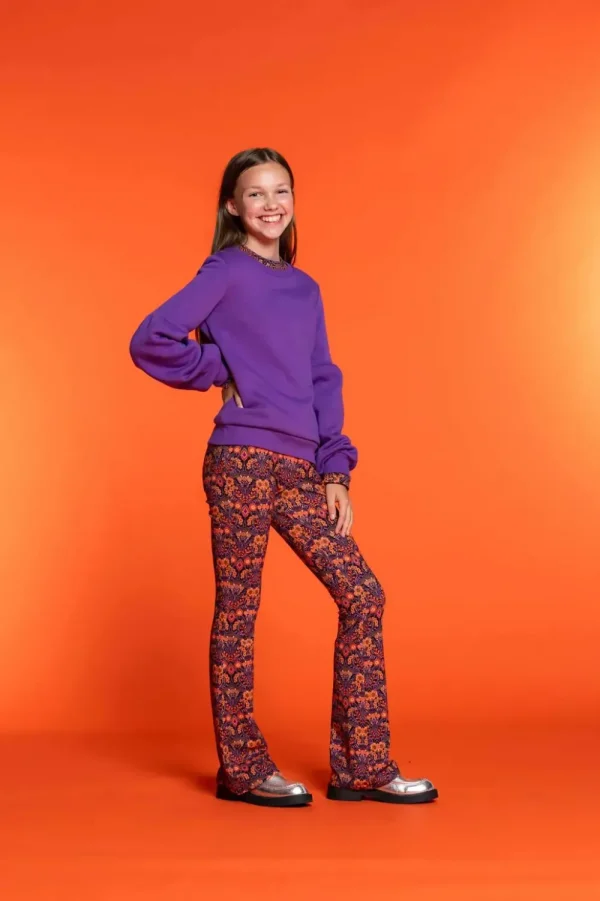 Meisjes Geisha Fashion Geisha Meisjes Sweater Met Ballonmouwen 32612K-41 Paars