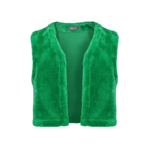 Meisjes Geisha Fashion Geisha Meisjes Teddy Gilet 35603K-21 Groen