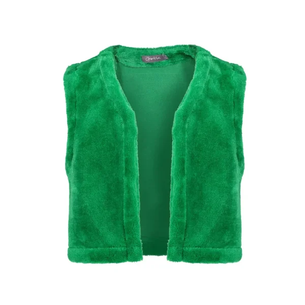 Meisjes Geisha Fashion Geisha Meisjes Teddy Gilet 35603K-21 Groen
