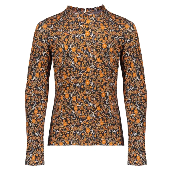 Meisjes Geisha Fashion Geisha Meisjes Top Met Bloemenprint 33574K-60 Zwart