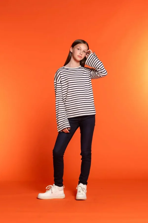 Meisjes Geisha Fashion Geisha Meisjes Top Met Strepen 32609K-41 Off-White