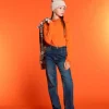 Meisjes Geisha Fashion Geisha Meisjes Uni Top Lange Mouwen 32604K-41 Oranje