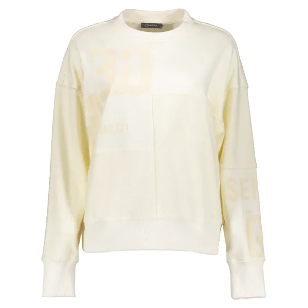 Vrouwen Geisha Fashion Geisha Patchwork Crewneck Sweater 23509-10 Off-White