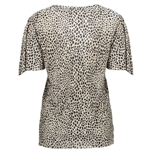 Vrouwen Geisha Fashion Geisha Plisse Top Allover Print 13163B-20 Sand
