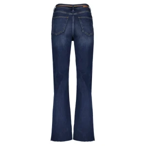 Vrouwen Geisha Fashion Geisha 5-Pocket Wide Jeans String 21714-10 Dark Blue Denim