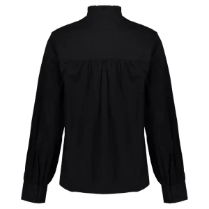 Vrouwen Geisha Fashion Geisha Poplin Blouse Ruffles 23595-26 Zwart