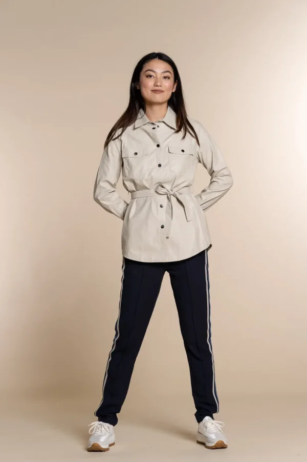 Vrouwen Geisha Fashion Geisha Pu Doorknoop Blouse 03525-19 Off-White