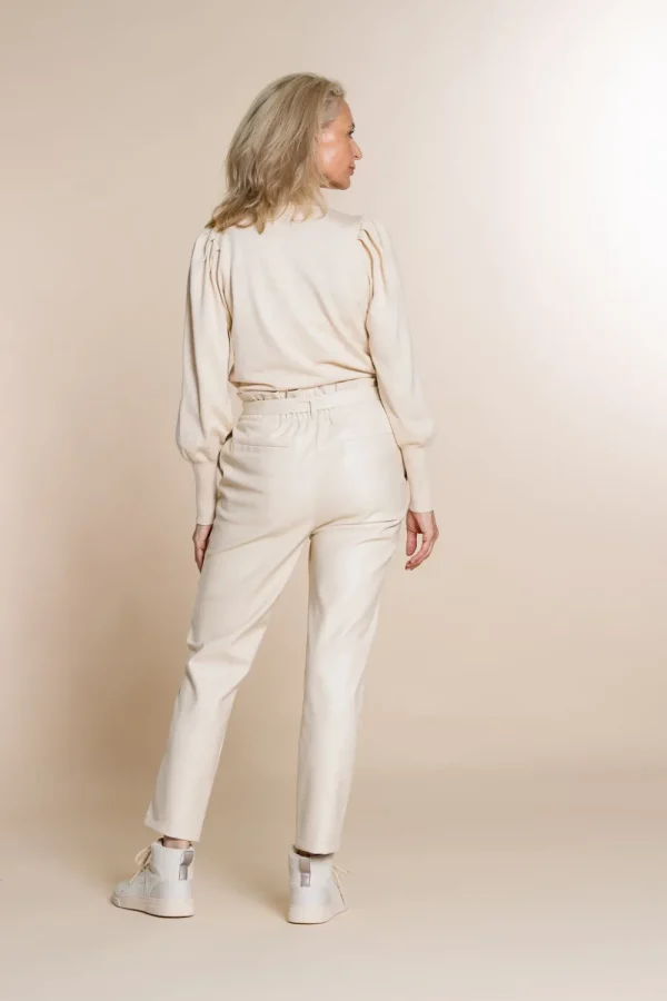 Vrouwen Geisha Fashion Geisha Pu Leather Paperbag Broek 21565-19 Sand