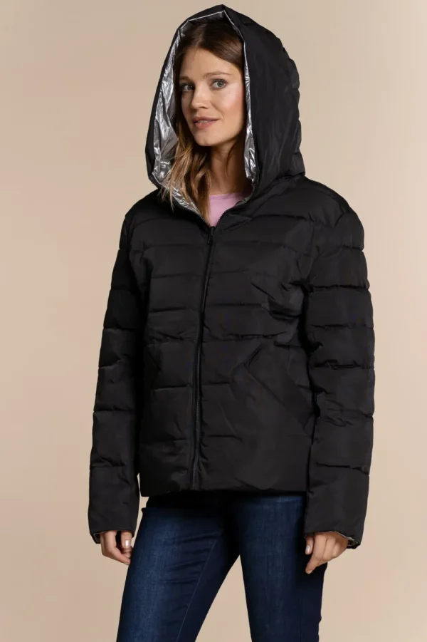 Vrouwen Geisha Fashion Geisha Reversible Winterjas 08538-12 Silver