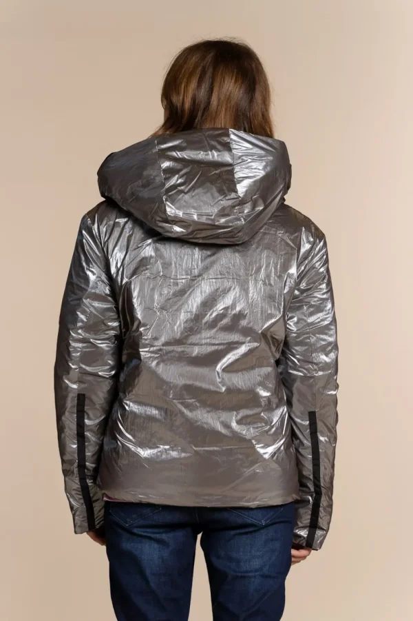 Vrouwen Geisha Fashion Geisha Reversible Winterjas 08538-12 Silver