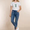 Vrouwen Geisha Fashion Geisha Skinny Jeans Elastic Waist 21519-10 Blue Denim
