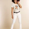 Vrouwen Geisha Fashion Geisha Slim Fit Jeans 11802-10 Off-White