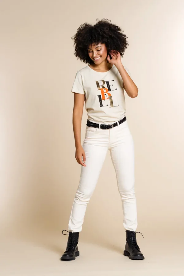 Vrouwen Geisha Fashion Geisha Slim Fit Jeans 11802-10 Off-White