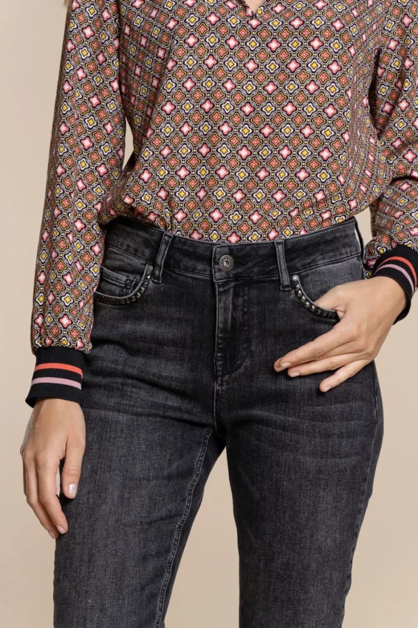 Vrouwen Geisha Fashion Geisha Slimfit Jeans 11843-24 Black Denim