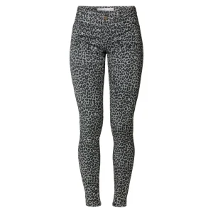 Vrouwen Geisha Fashion Geisha Slimfit Leopard Jeans 91655-80 Anthracite