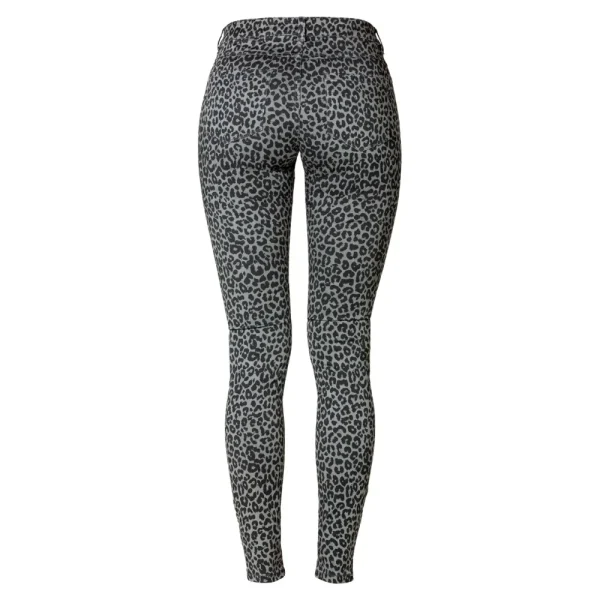 Vrouwen Geisha Fashion Geisha Slimfit Leopard Jeans 91655-80 Anthracite