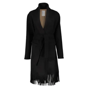 Vrouwen Geisha Fashion Geisha Stylish Coat Fringes 18565-70 Zwart
