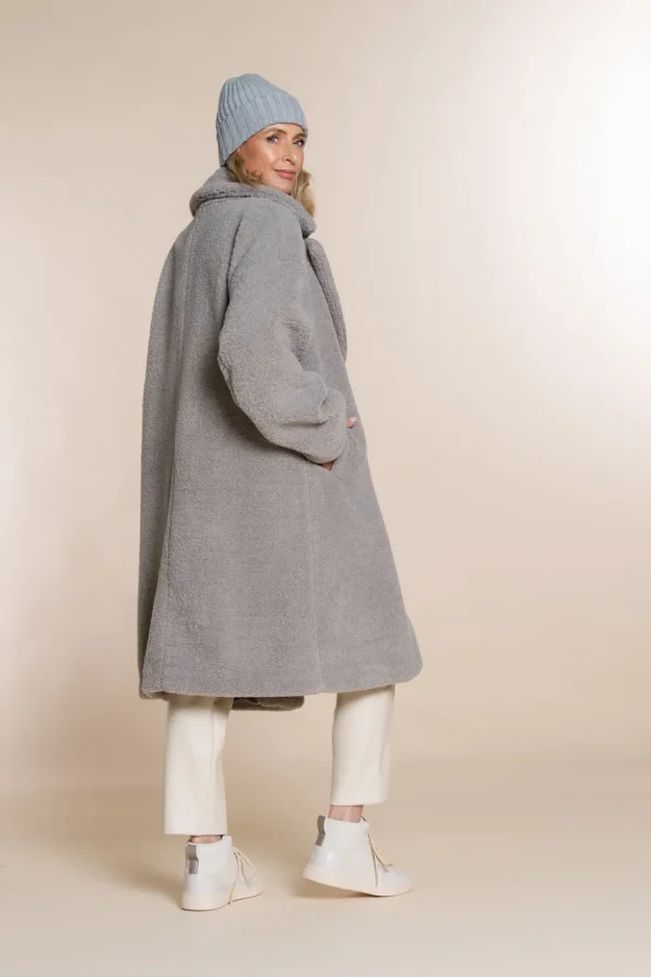 Vrouwen Geisha Fashion Geisha Teddy Coat 28562-12 Light Grey