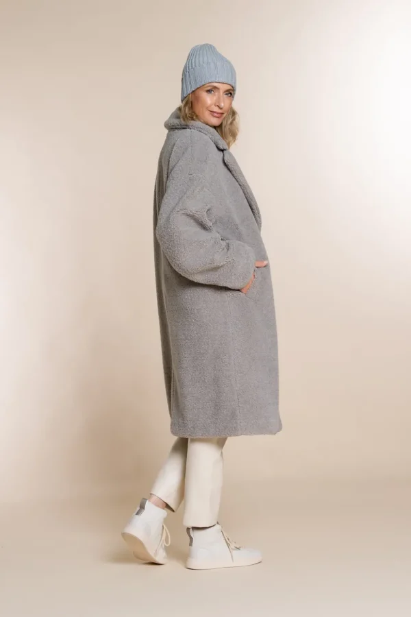 Vrouwen Geisha Fashion Geisha Teddy Coat 28562-12 Light Grey