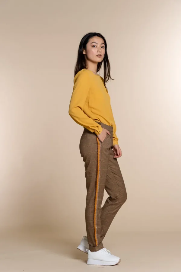 Vrouwen Geisha Fashion Geisha Top Decoratieve Chestpocket 93514-10 Corn