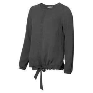 Vrouwen Geisha Fashion Geisha Top Strikdetail 93695-20 Zwart