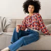 Vrouwen Geisha Fashion Geisha Trendy Wide Leg Jeans 21520-10 Blue Denim