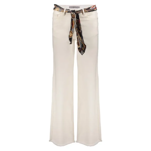 Vrouwen Geisha Fashion Geisha Wide Leg Jeans Raw Edge 21537-10 Nude