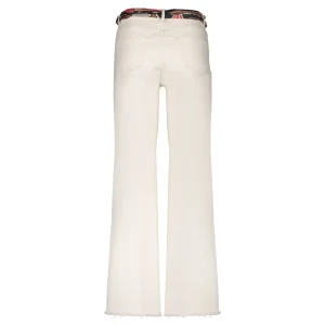 Vrouwen Geisha Fashion Geisha Wide Leg Jeans Raw Edge 21537-10 Nude