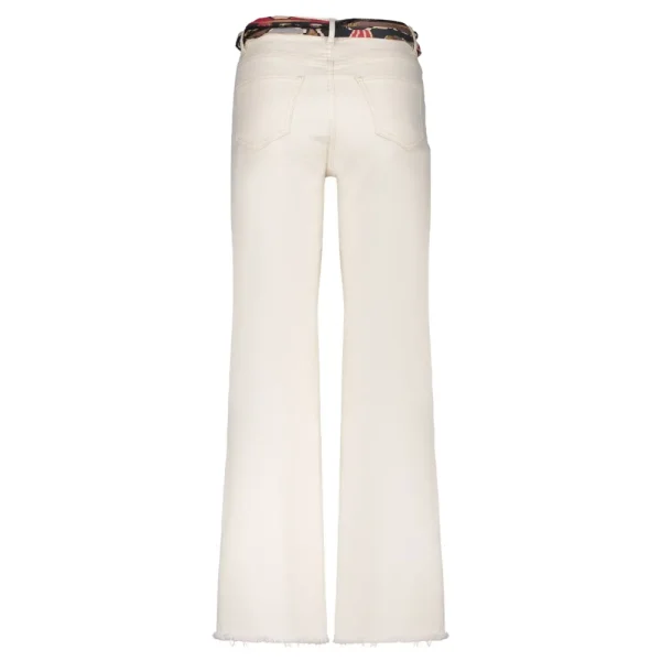 Vrouwen Geisha Fashion Geisha Wide Leg Jeans Raw Edge 21537-10 Nude