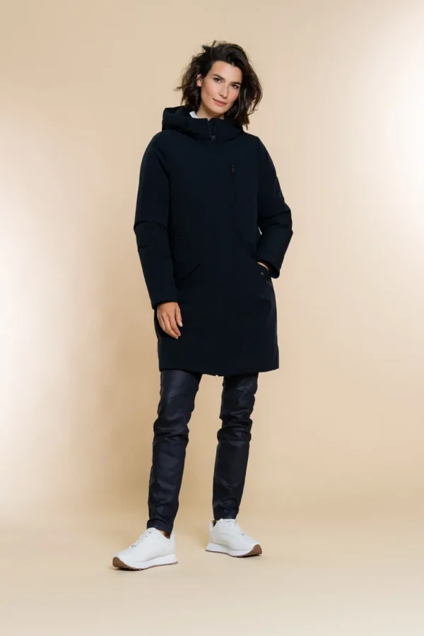 Vrouwen Geisha Fashion Geisha Winterjas Met Capuchon 28559-12 Zwart