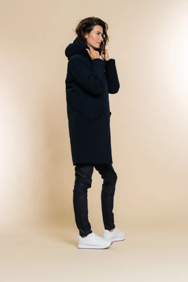Vrouwen Geisha Fashion Geisha Winterjas Met Capuchon 28559-12 Navy